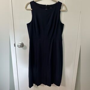 J. Crew Italian Double Face Cashmere by Tollegno 1900 Navy Blue Dress Size 8